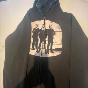 RARE! Whiskey Militia Hoodie Men's L Full Zip Black Heavyweight Snowboarding